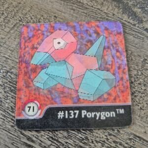 Vintage 1999 Pokemon Artbox Porygon #137 Series One Holographic Mini Cards